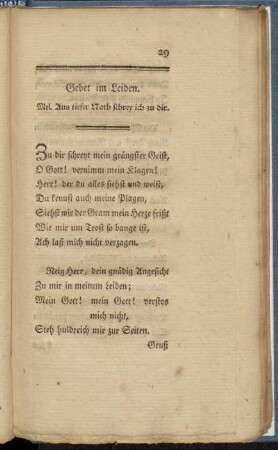 Gebet im Leiden.