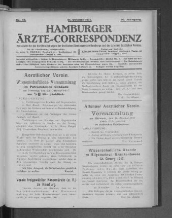 Aerztlicher Verein.