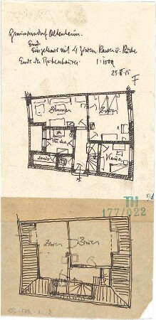 Fischer, Theodor; Reutlingen-Gmindersdorf; Arbeiterkolonie: Altenhof - Grundrisse