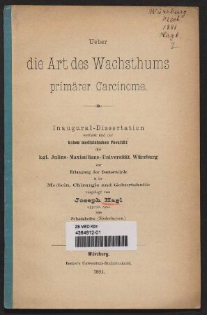 Ueber die Art des Wachsthums primärer Carcinome
