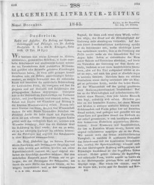 Döderlein, J. L. C. W.: Reden und Aufsätze. Ein Beitrag zur Gymnasialpädagogik und Philologie. Erlangen: Enke 1843