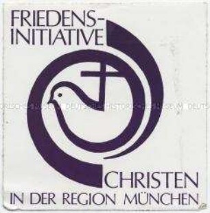 Aufkleber einer christlichen Friedensinitiative