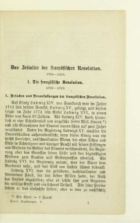 I. Die französische Revolution. 1789 - 1799