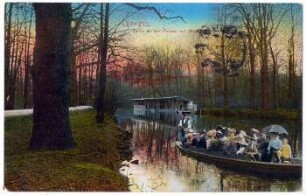 Leipzig: Partie an der Pleiße mit Wassergott