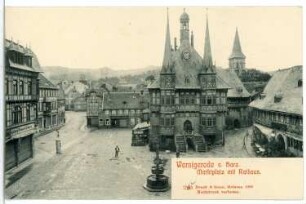 Wernigerode. Marktplatz mit Rathaus