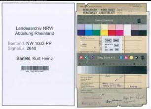 Entnazifizierung Kurt Heinz Bartels , geb. 07.10.1920 (Kaufm. Angestellter)