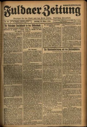 Ausgabe vom Freitag, den 12. März 1926.