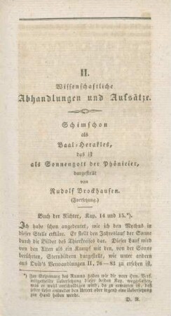 Wissenschaftliche Abhandlungen und Aufsätze