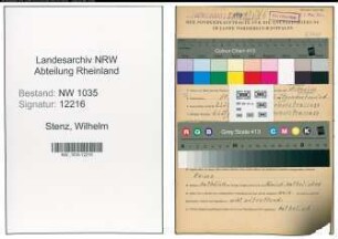 Entnazifizierung Wilhelm Stenz , geb. 30.09.1905 (Elektriker)