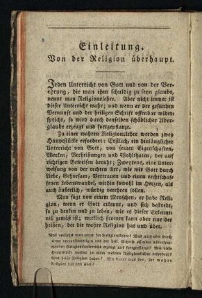 Einleitung: Von der Religion überhaupt