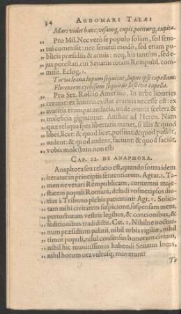 Cap. 22. De Anaphora.