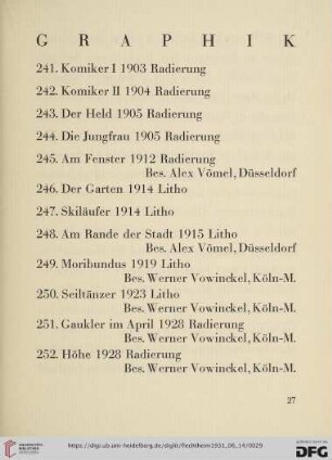 Graphik (Nr. 241-252)