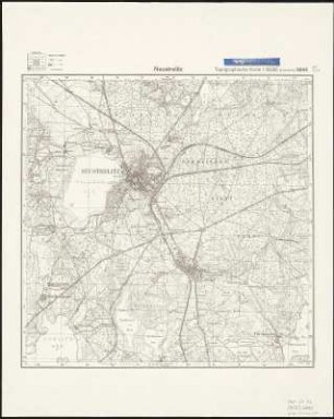 Meßtischblatt 2644 : Neustrelitz, 1932 : Neustrelitz. - Hrsg. 1883, letzte Nachtr. 1932. - 1:25000. - [Berlin]: Reichsamt für Landesaufnahme, 1932. - 1 Kt.