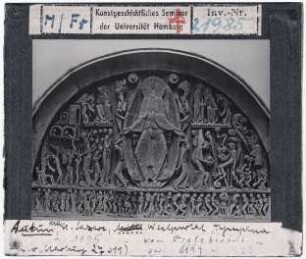 Autun: Kathedrale Saint-Lazare, Westportal, Tympanon