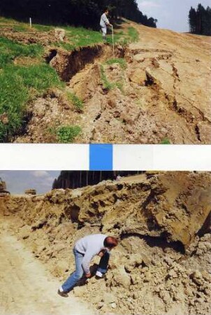Rutschung am Blutsberg bei Eschach