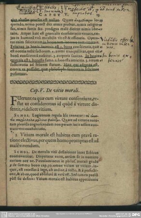 Cap. V. De vitio morali