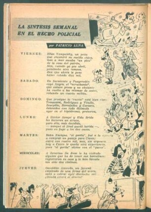 La síntesis semanal en el hecho policial
