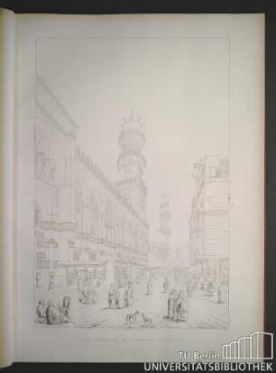 XX. Vue extérieure de la Mosquée de Qalaoum. p. coste del. Imp: chez, L. Letronne. 15. Quai Voltaire. Hibon SC.