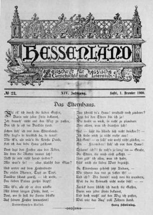 No. 23, 1. Dezember 1900