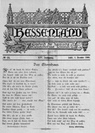 No. 23, 1. Dezember 1900
