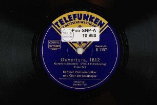 Ouverture, 1812 : Ouverture solennele; erster Teil / (Peter I. Tschaikowsky)