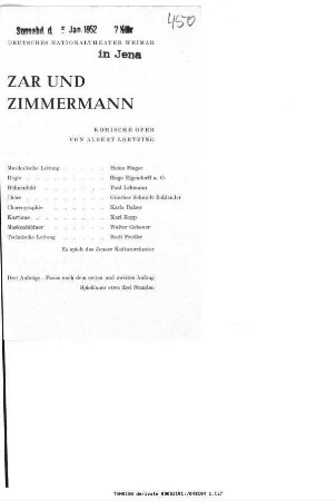 Zar und Zimmermann