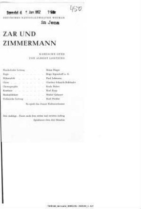 Zar und Zimmermann