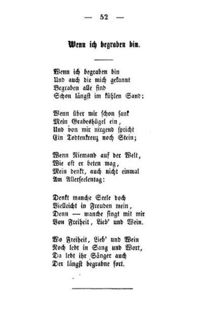 Wenn ich begraben bin