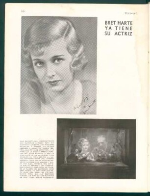 Bret Harte ya tiene su actriz - Joan Bennett