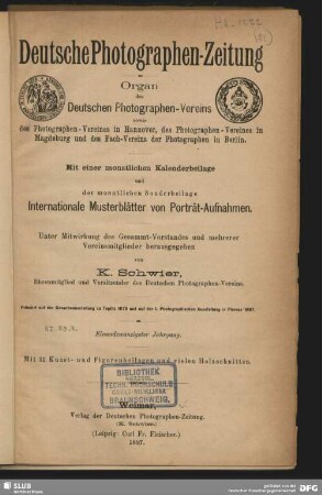 21.1897: Deutsche Photographen-Zeitung : Organ d. Deutschen Photographen-Vereins ..