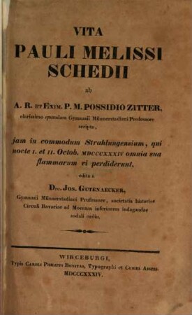Vita Pauli Melissi Schedii