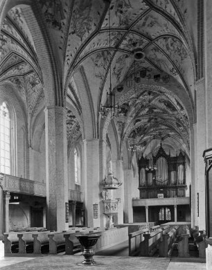 Herzberg (Elster), Marienkirche, Inneres, nach Westen; bis zum 15. Jh. St. Nikolai