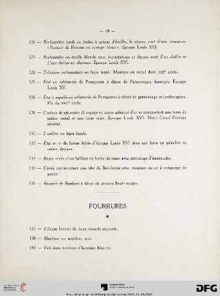 Fourrures (Nr. 137-139)