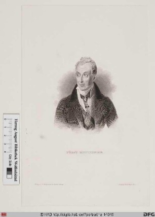 Bildnis Clemens Wenzel (Nepomuk Lothar) Graf Metternich von (-Winneburg) (1803 Fürst)