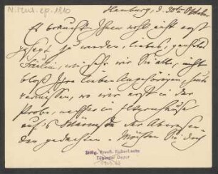 Brief an Margarethe Haller : 30.10. o.J.