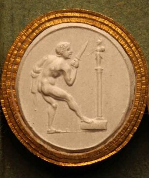 Stehender Diomedes mit erhobenem Schwert (Daktyliothek, Zweites Historisches Tausend)