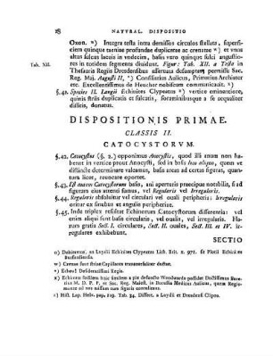 Dispositionis primae. Classis II. Catocystorvm.