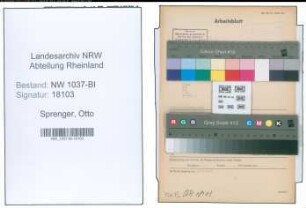 Entnazifizierung Otto Sprenger , geb. 01.03.1901 (Justizbeamter)