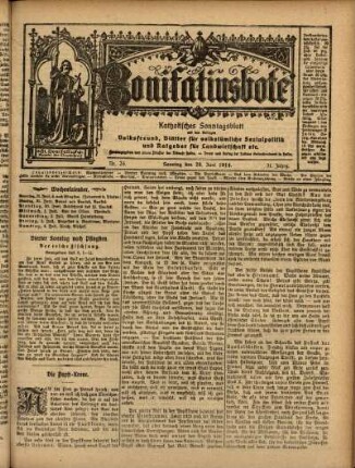 Ausgabe vom Sonntag, den 28. Juni 1914.