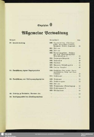 Einzelplan 0. Allgemeine Verwaltung