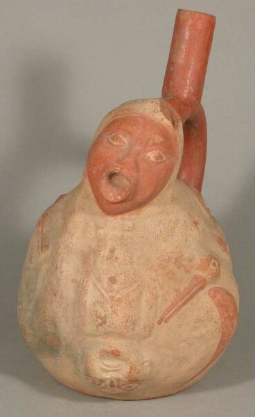 Applikation: anthropomorpher Kopf; Relief: zoomorph und anthropomorph