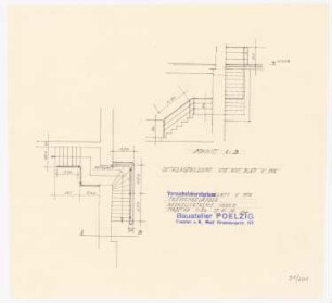 I.G.-Farben, Frankfurt/Main Versuchslaboratorium: Treppengeländer Heizkellertreppe innen 1:50