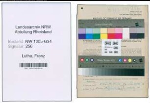 Entnazifizierung Franz Luthe , geb. 13.06.1898 (Arzt)
