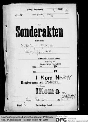 Auflösung der Gutsbezirke im Kreis Prenzlau
