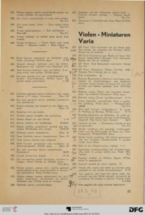 Violen - miniaturen varia (Nr. 627-650)