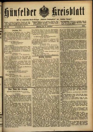 Ausgabe vom Dienstag, den 16. September 1913.