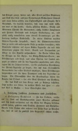 3. Besetzung Sachsens, Hannovers und Kurhessens