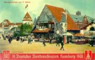 Postkarte vom 16. Deutschen Bundesschiessen in Hamburg