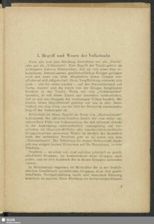 I. Begriff und Wesen der Volkstracht