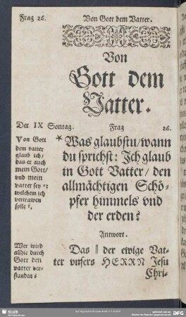 Von Gott dem Vatter